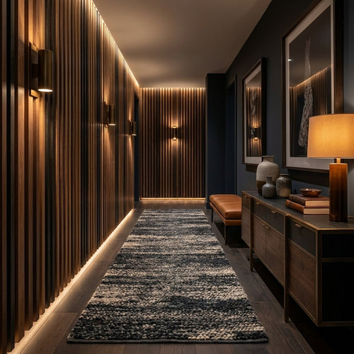 Room with wood slat wall panels