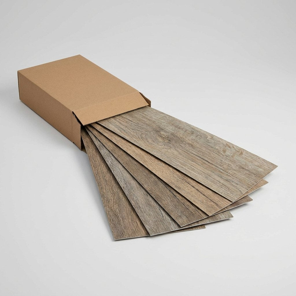Stick-On Wood Wall Planks — 20 sq ft Box