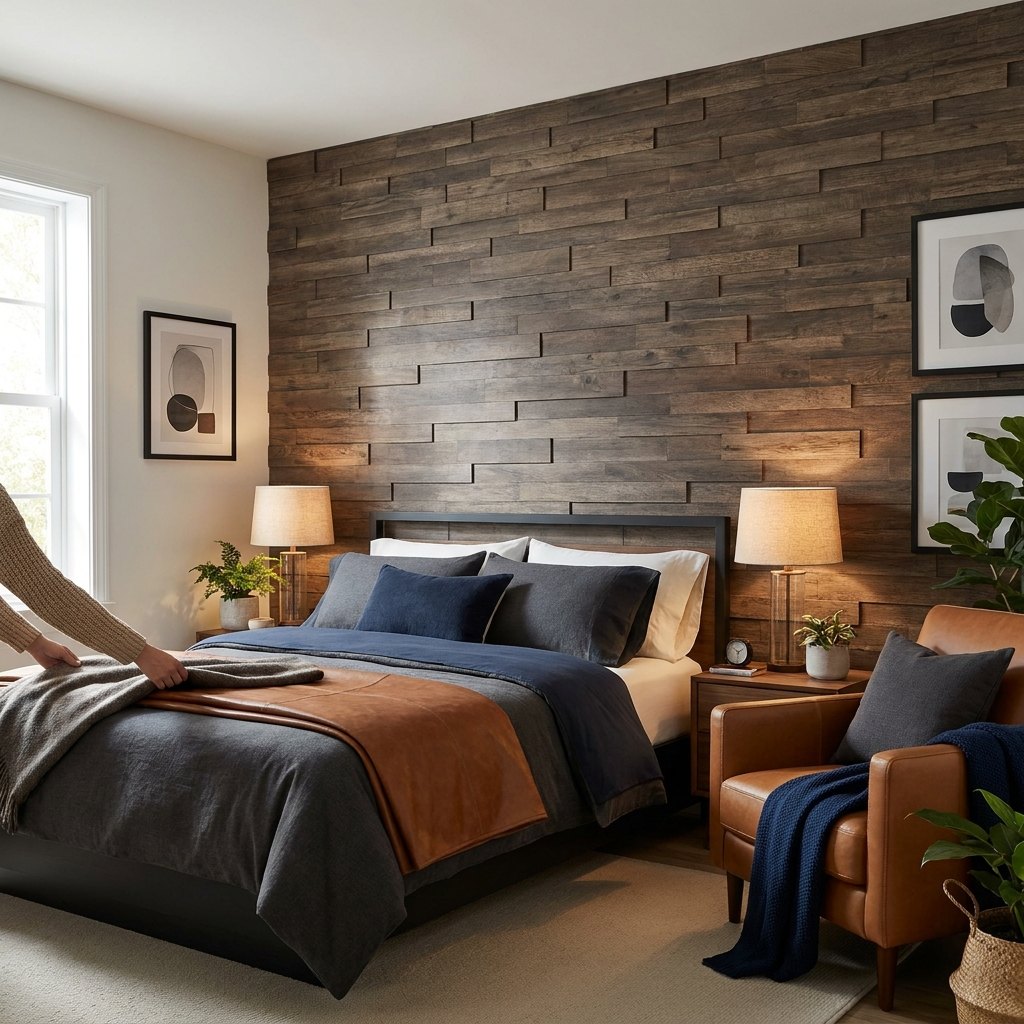 Stick-On Wood Wall Planks — 20 sq ft Box